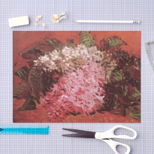 Pink Lilacs by Vincent van Gogh, Still Life Flower Tissuepapier (Craft)
