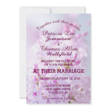 Pink Lilacs Wedding Invitation