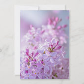 Pink Lilacs Wedding Invitation Kaart (Achterkant)