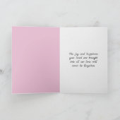 Pink Lilies en Raindrops Sympathie Kaart (Binnen)