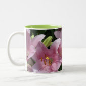 Pink Lilies Tweekleurige Koffiemok (Links)