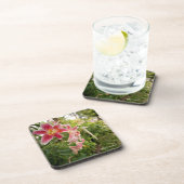 Pink Lillies Bier Onderzetter (Rechterzijde)