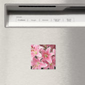 Pink Lillies Magnet (Insitu (Vaatwasser))