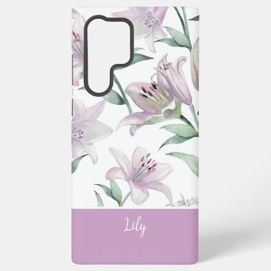Pink Lillies MagSafe Tough Samsung Galaxy Hoesje (Achterkant)