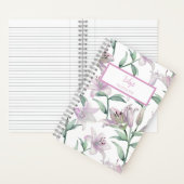 Pink Lillies Personalized Journal Notebook Notitieboek (Binnen)