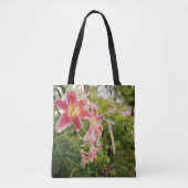 Pink Lillies Tote Bag (Voorkant)