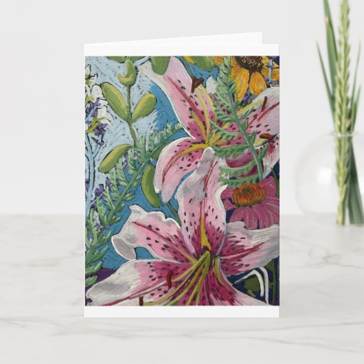 Pink Lilly-briefkaarten Bedankkaart (Voorkant)