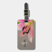 Pink Lily Bagagelabel (Voorkant verticaal)