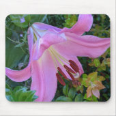 Pink Lily Bloom Floral Muismat (Voorkant)