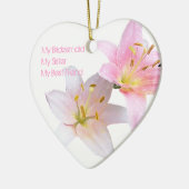 Pink Lily Bridesmaid Keramisch Ornament (Links)