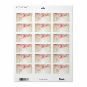 Pink Lily Floral Etiket (Full Sheet)