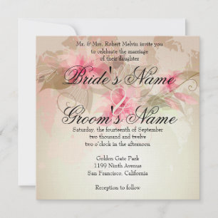 Pink Lily Floral Kaart