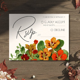 Pink Lily Floral Modern Wedding RSVP QR Code Informatiekaartje