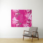  Pink lily floral wedding custom backdrop Wandkleed (In Situ (horizontaal))