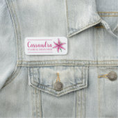 Pink Lily Flower Floral Designer Florist Naamplaatje (In situ)