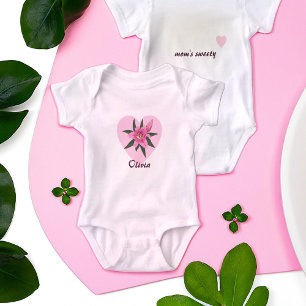 Pink Lily Heart Romper
