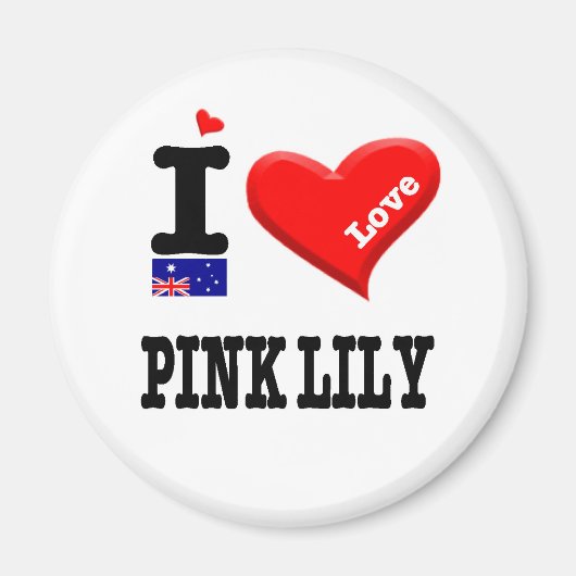 PINK LILY - I Love Magneet (Voorkant)