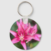 Pink Lily in volle bloei Sleutelhanger (Voorkant)