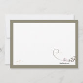 Pink Lily Invitation Kaart (Achterkant)