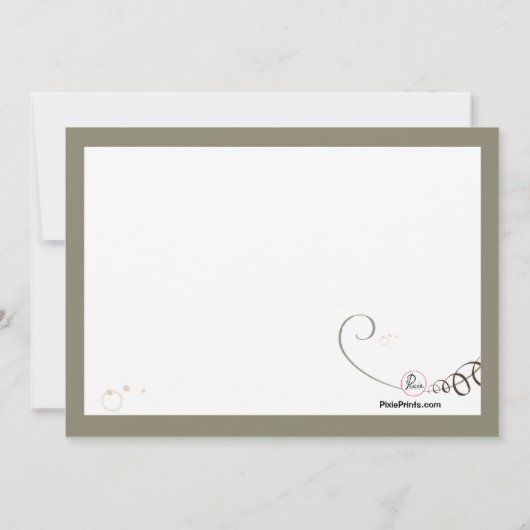 Pink Lily Invitation Kaart (Achterkant)