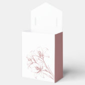 Pink Lily Outline Wedding Bedankdoosjes (Geopend)