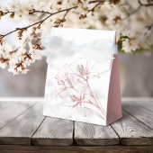 Pink Lily Outline Wedding Bedankdoosjes