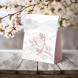 Pink Lily Outline Wedding Bedankdoosjes