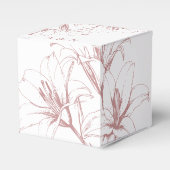 Pink Lily Outline Wedding Favoriet Box Bedankdoosjes (Voorkant Zijde)