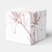 Pink Lily Outline Wedding Favoriet Box Bedankdoosjes (Achterkant)