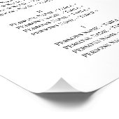 Pink Lily Outline Wedding Zitting Grafiek Perfect Poster (Hoek)