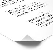 Pink Lily Outline Wedding Zitting Grafiek Perfect Poster (Hoek)