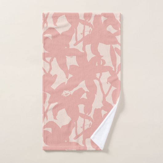 Pink Lily Silhouette Bad Handdoek (Handdoek)