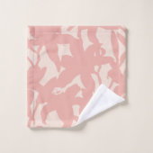 Pink Lily Silhouette Bad Handdoek (Wasdoekje)