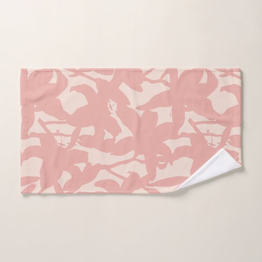 Pink Lily Silhouette Bad Handdoek (Handdoek)