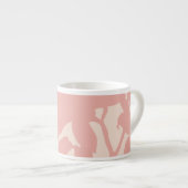 Pink Lily Silhouette Espresso Kop (Voorkant rechts)