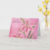 Pink Lily Sympathcard Kaart (Gele Bloem)