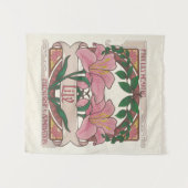 Pink Lily Victoriaans Flowers Vriendschapsbewonder Wandkleed (Voorkant (horizontaal))