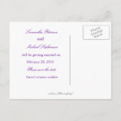 Pink Lily Wedding Save the Date Briefkaart (Achterkant)