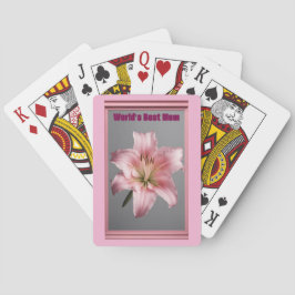 Pink Lily World's Best Mom Card Deck Pokerkaarten