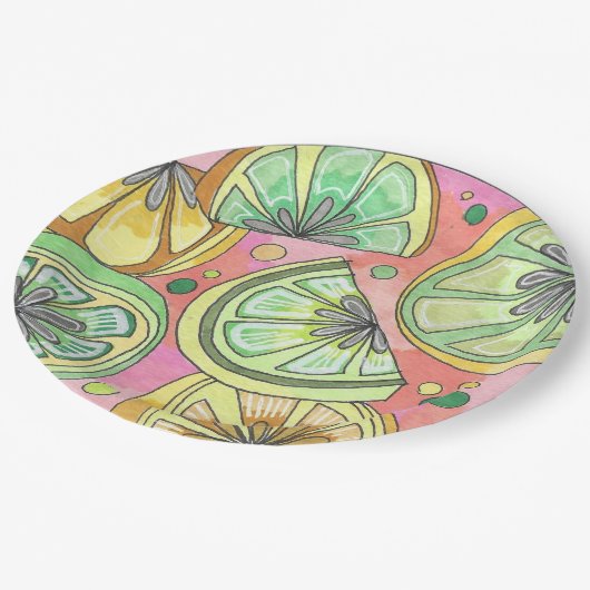 Pink Limey Paper Party Bord (Gekanteld)