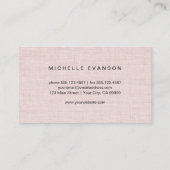 Pink Linen Watercolor Butterfly Logo Elegant Visitekaartje (Achterkant)