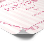 Pink Lingerie Bachelorette Panties Please Sign Poster (Hoek)