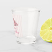 Pink Lingerie Shower Bachelorette Party Favor Shot Glas (Rechts)