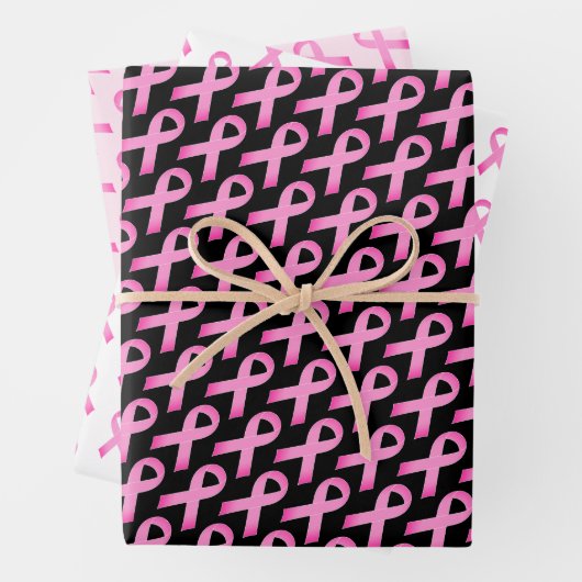 Pink-lint borstkankerbewustzijnskruk, aangepaste k inpakpapier vel (In situ)