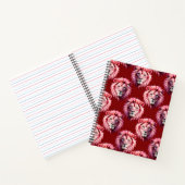 Pink Lion Head Animal Pattern Design Red Notitieboek (Binnen)