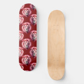 Pink Lion Head Animal Pattern Design Red  Persoonlijk Skateboard (Voorkant)