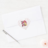 Pink Lion Monogram Letter L Hart Sticker (Envelop)