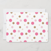 Pink Lion Second Birthday Party Invitation Kaart (Achterkant)