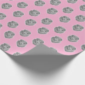 Pink Lion's Head Wrapping Paper Cadeaupapier (Hoek)