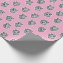 Pink Lion's Head Wrapping Paper